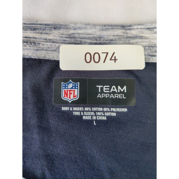 Rhinestone Large Women's NFL Chicago Bears 3/4 Sleeve Shirt - Picture 6 of 8